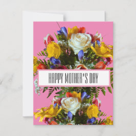HAPPY MOTHERS DAY BLOEMEN BLOEMROZE KAART