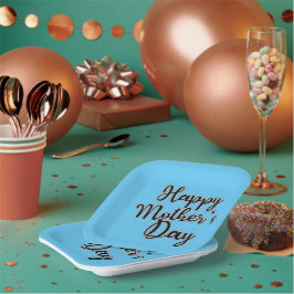 Happy Mothers Day Blue Paper-Bord Papieren Bordje