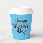 Happy Mothers Day Blue Papieren Bekers (Voorkant)