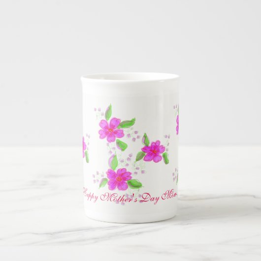 Happy Mothers Day Bone China Mok (Voorkant)