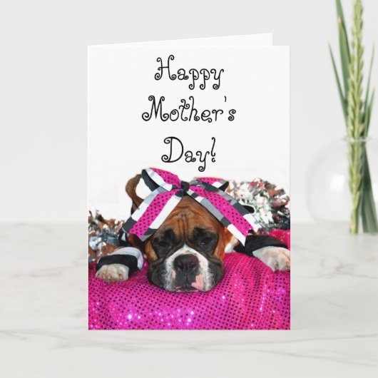 Happy Mother's day boxer greeting card Kaart (Voorkant)