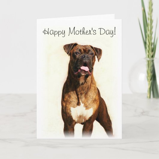 Happy Mother's Day Boxer greeting card Kaart (Voorkant)