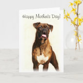Happy Mother's Day Boxer greeting card Kaart (Gele Bloem)