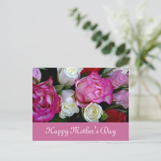 Happy Mothers Day Briefkaart (Staand voorkant)