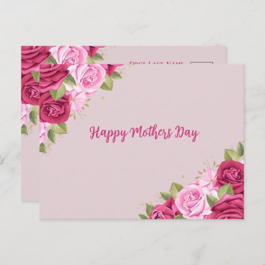 Happy Mothers Day Briefkaart (Voorkant / Achterkant)