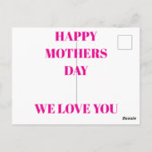 HAPPY MOTHERS DAY  BRIEFKAART (Achterkant)