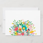 Happy Mothers Day Bright Botanical Floral Custom Kaart (Achterkant)