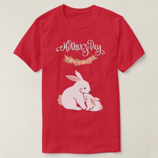 Happy Mother's Day Bunny Tee T-shirt (Design voorkant)
