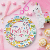 Happy Mothers Day Butterflies Papieren Bordje (Feest)