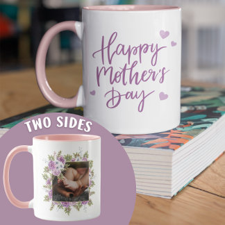 Happy Mothers day cadeau Paarse gepersonaliseerde  Mok