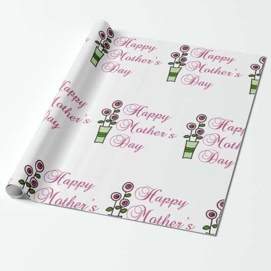 Happy Mothers Day Cadeaupapier (Uitgerold)