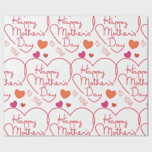 Happy Mothers Day Cadeaupapier (Vlak)