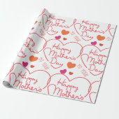 Happy Mothers Day Cadeaupapier (Uitgerold)