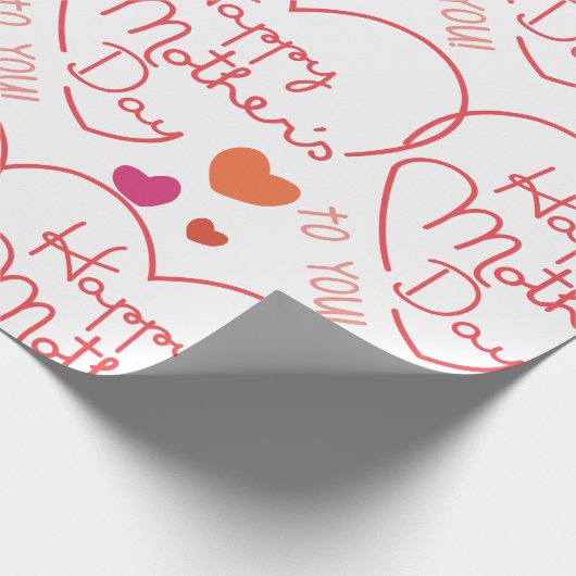 Happy Mothers Day Cadeaupapier (Hoek)