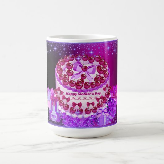 Happy Mother's Day Cake Mug Magische Mok (Midden)