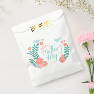 Happy mother's day calligraphy text flowers bedankzakje