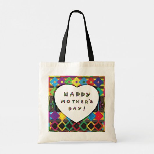 Happy Mothers Day Canvas tas (Achterkant)