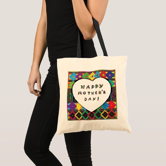 Happy Mothers Day Canvas tas
