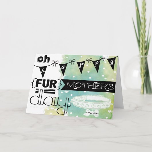 Happy Mother's Day card from the dog Kaart (Voorkant)