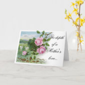 Happy Mother's Day Card - Pink Roses and Swans Kaart (Gele Bloem)