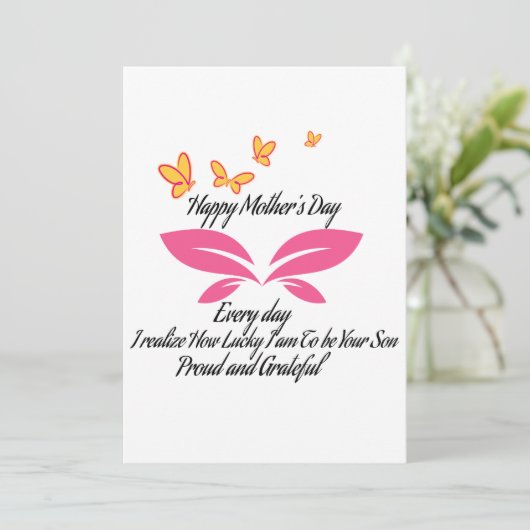happy mother's day cards bedankkaart (Staand voorkant)