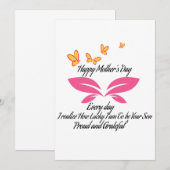 happy mother's day cards bedankkaart (Voorkant / Achterkant)
