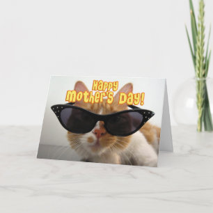Happy Mother's Day - Cool Cat in Sunglasses Kaart