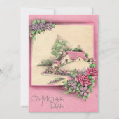  Happy Mothers Day Cottage & Flowers Feestdagenkaart (Voorkant)