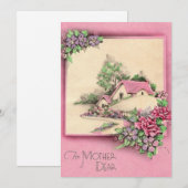  Happy Mothers Day Cottage & Flowers Feestdagenkaart (Voorkant / Achterkant)