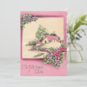  Happy Mothers Day Cottage & Flowers Feestdagenkaart (Staand voorkant)