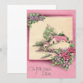 Happy Mothers Day Cottage & Flowers Feestdagenkaart
