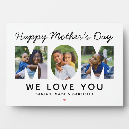 Happy Mothers Day Custom Photo Collage Fotoplaat (voorkant)