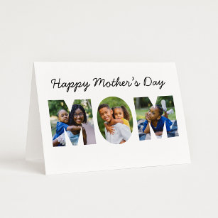 Happy Mothers Day Custom Photo Collage Kaart