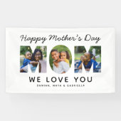 Happy Mothers Day Custom Photo Collage Spandoek (Horizontaal)
