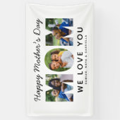 Happy Mothers Day Custom Photo Collage Spandoek (Verticaal)