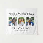 Happy Mothers Day Custom Photo Collage Wandkleed (Voorkant (horizontaal))