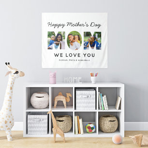 Happy Mothers Day Custom Photo Collage Wandkleed