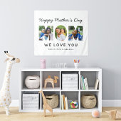Happy Mothers Day Custom Photo Collage Wandkleed