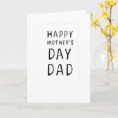 HAPPY MOTHER'S DAY DAD T-SHIRT TEE KAART (Gele Bloem)