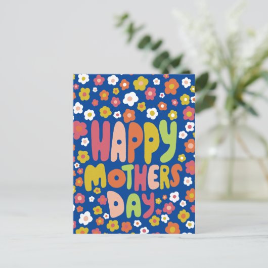 HAPPY MOTHERS DAY Daisies Cute Gepersonaliseerd kl Briefkaart (Staand voorkant)