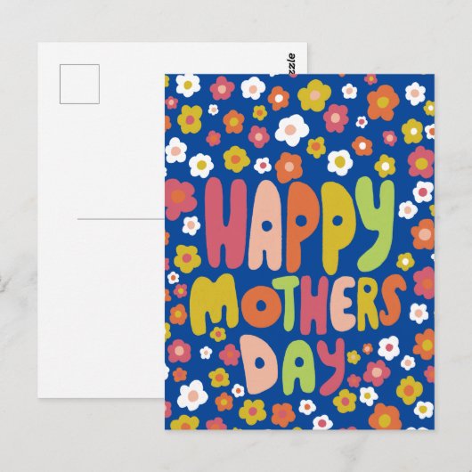 HAPPY MOTHERS DAY Daisies Cute Gepersonaliseerd kl Briefkaart (Voorkant / Achterkant)