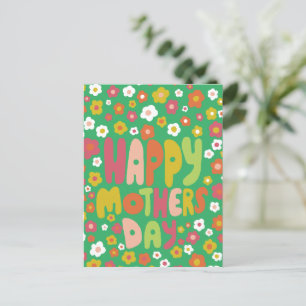 HAPPY MOTHERS DAY Daisies Cute Gepersonaliseerd kl Briefkaart