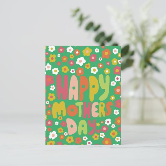 HAPPY MOTHERS DAY Daisies Cute Gepersonaliseerd kl Briefkaart (Staand voorkant)
