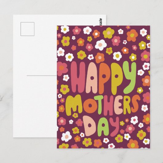 HAPPY MOTHERS DAY Daisies Cute Gepersonaliseerd kl Briefkaart (Voorkant / Achterkant)