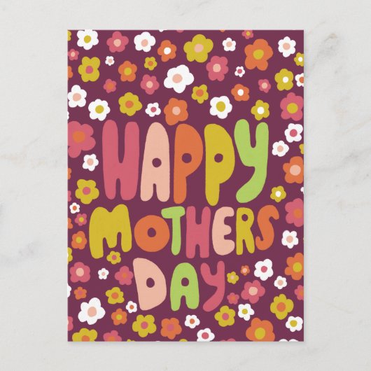 HAPPY MOTHERS DAY Daisies Cute Gepersonaliseerd kl Briefkaart (Voorkant)
