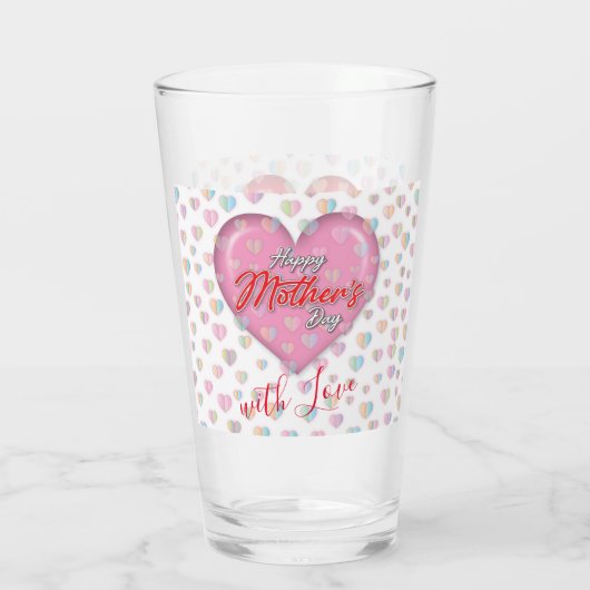 Happy Mothers Day Design Glas (Achterkant)