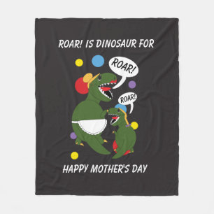 Happy Mothers Day Dinosaur Roar personaliseren Fleece Deken