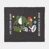 Happy Mothers Day Dinosaur Roar personaliseren Fleece Deken (Voorkant (Horizontaal))