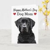 Happy Mother's Day Dog Mom Black Lab Kaart (Gele Bloem)