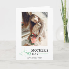 Happy Mothers Day | Eenvoudig Modern Script Twee f Kaart